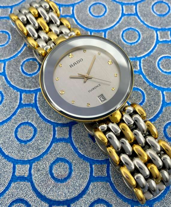 Gents Rado Florence. The perfect casual dress watch for everyday or formal wear. Two tone 34mm.